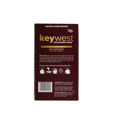 Shampooing Couleur Keywest Natural Brown - 5 Minutes - 5 Sachets De 15 Ml - Pour Tous Cheveux