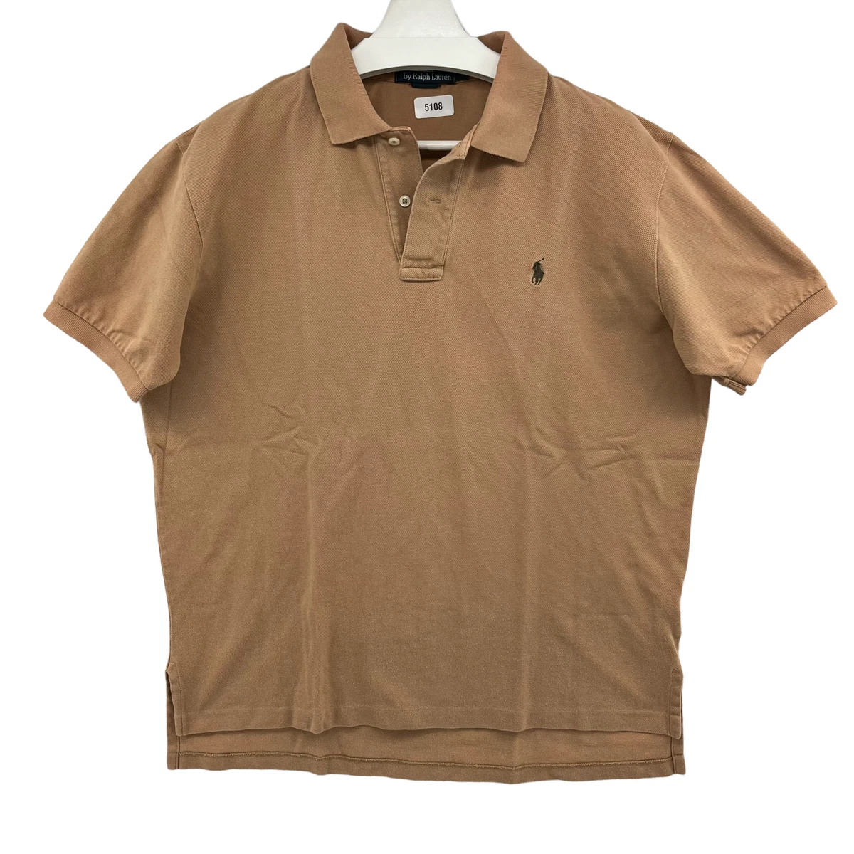 Vintage POLO By RALPH LAUREN Polo Shirt Men's Large Soft Knit Collared Brown
