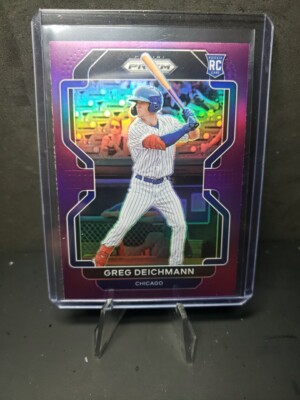 2022 Panini Prizm Purple Prizm Greg Deichmann RC Chicago Cubs