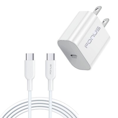 For iPhone 16/Pro/Max/Plus - Fast Type-C 20W PD Home Charger 6ft Long Cable
