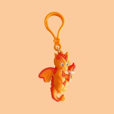 Kids Heart Challenge Keychain Hearty Orange Dragon American Heart Association