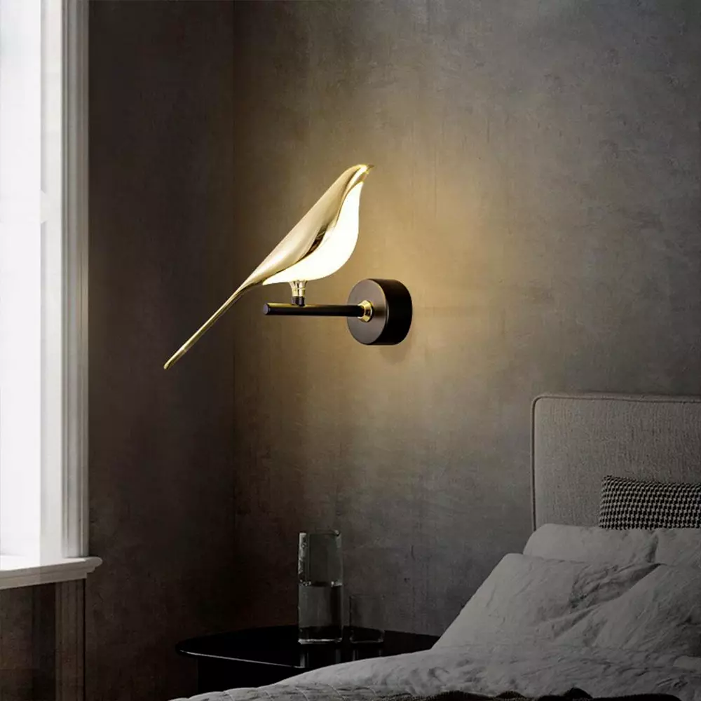 Cute Nordic Bird Wall Lamp Sconces Light Indoor Home Hallway Stairs Lighting
