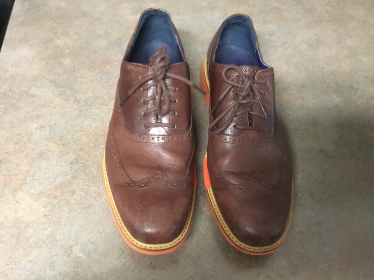 Cole Haan #C11235 Great Jones Men\'s Wingtip Brown/Orange Oxford Shoes 12 Men main image 3