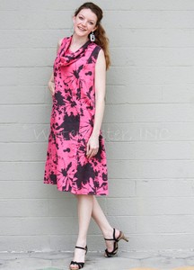 linen cowl neck dress