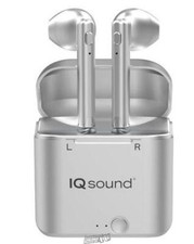 True-Portable Bluetooth True Wireless Earbuds Charging Case Silver IQ-235TWS