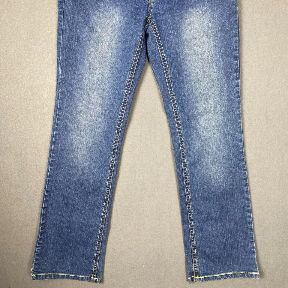 Lilac Jeans Women's Small Blue Denim Stretch Maternity Low Rise Embroidered - Image 3 of 4