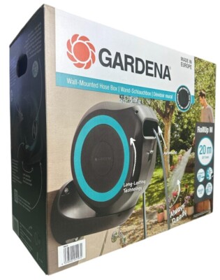 Gardena 18610-20 Wand-Schlauchbox M roll-up automatic 20 Meter türkis
