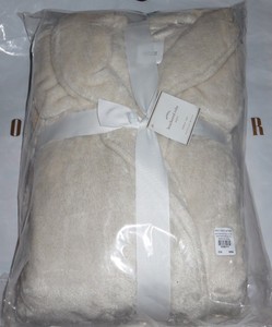 Nwt Pottery Barn Luxe Heathered Plush Spa Robe Medium Ivory No
