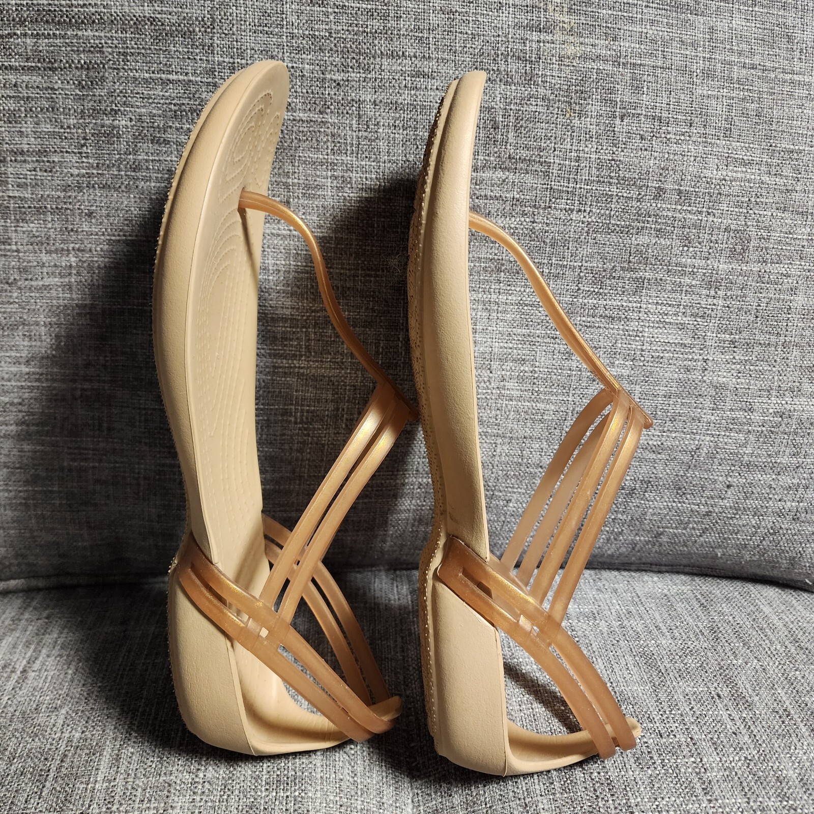 Crocs Isabella T Strap Iconic Comfort Thong Sandal Wo… Gem