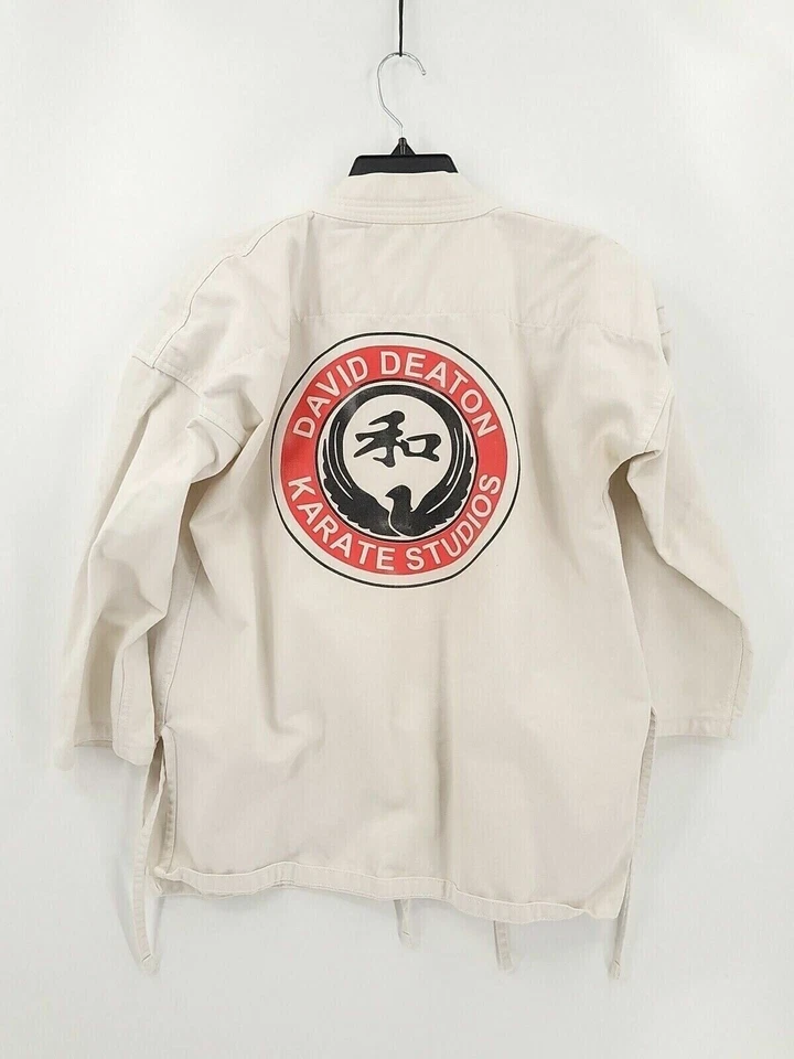 Macho Martial Arts Mens Jacket 3/170 White David Deaton Karate Studios Stains - Image 2 of 4