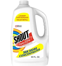Shout Active Enzyme Laundry Stain Remover Spray, Triple-Acting, Penetrates 60oz