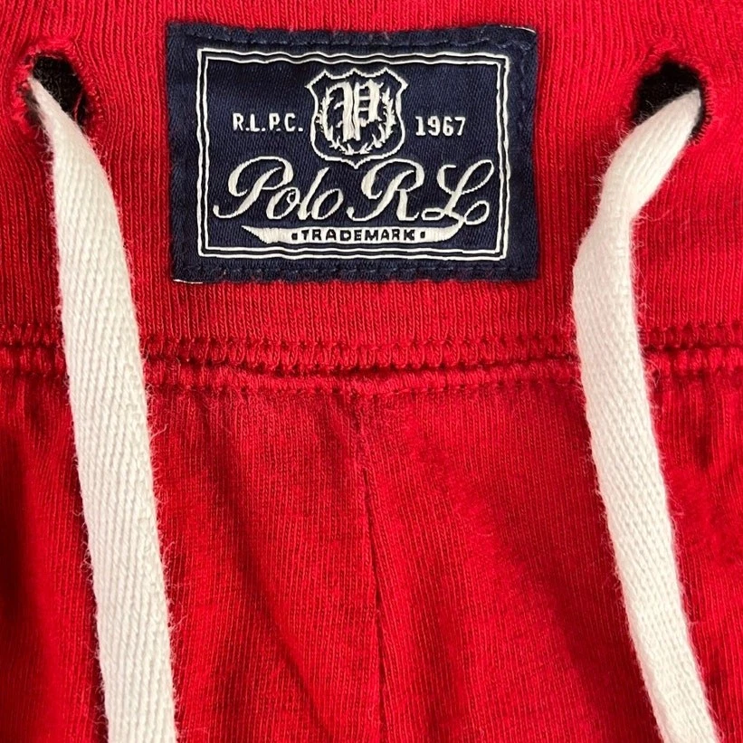 Para hombres Polo Ralph Lauren Rojo Ropa de Dormir Pantalones Cortos XL RL-67 Cordón - Excelente Foto 4 de 4