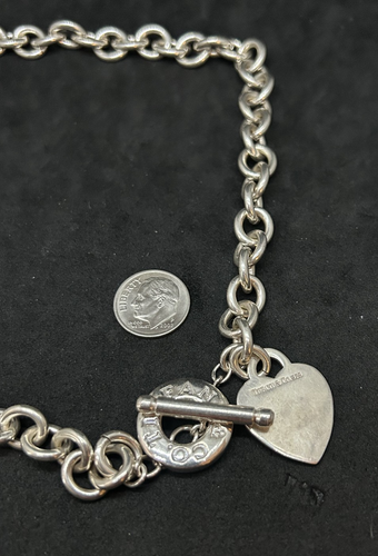 Tiffany & Co. 925 Sterling 16.5in Necklace Chain and 7in Bracelet Set - 116.52g - Picture 7 of 11