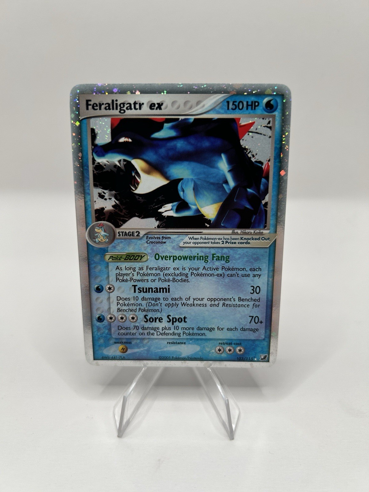 Pokemon TCG Feraligatr ex 103/115 Unseen Forces Holo Rare Vintage - NM