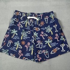 Chubbies Shorts Mens XL Blue Swim Trunks 5.5 Inseam Tropical Flamingo Print