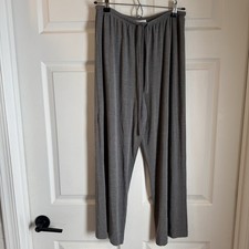 Vintage Harlow Textured Grey Silver Pull On Pants Size M Made in USA