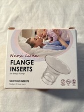 Nursi Luna Flange Inserts for Breast Pump - Silicone - Perfect Fit - New in Box