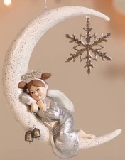 Bethany Lowe Christmas Anna Lee Angel Laying on the Moon
