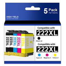 222XL Ink Cartridges Replacement for Epson 222XL Expression Home XP-5200 WF-2960