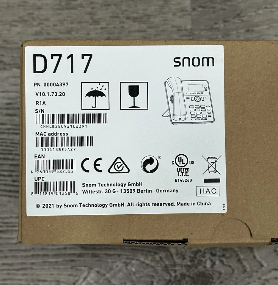 Snom Technology D717 Snom D717 Sip Phone 3.2 Lcd 4 Sip "New In Box" - Image 3 of 4