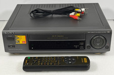 Sony SLV-676HF VHS VCR Hi-Fi Stereo Player Recorder w/ Remote  AV Cables TESTED