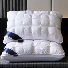 Image of 2 Luxury Hotel Quality Pillow Deep Sleep Neck Support Non-Collapse Core Pillows
