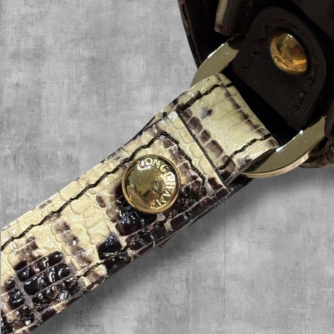 Longchamp Clutch Bag Python Pattern Leather Secon… - image 7