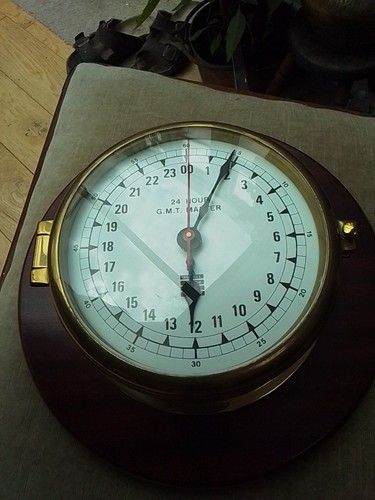 Rare 24 Hour GMT Master Bulkhead Clock By Sewills GWO