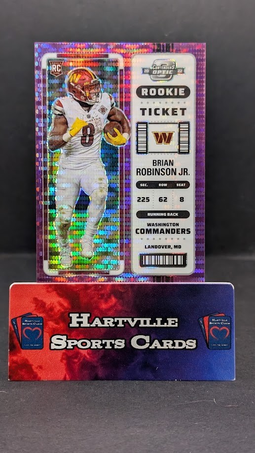 #/26 Brian Robinson RC â–ª 2022 Contenders Optic PURPLE Pulsar #64 Rookie Ticket