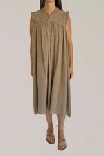 Grade & Gather Ruffle Cap Sleeve Gauze Dress Size M