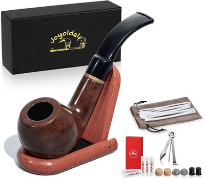 Eboner Tabakrohr Set mit Stand, 1 Stück