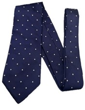 VTG Brooks Brothers Makers Merchants Blue White Polka Dot Men s Silk Tie
