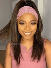  18" Human Hair Fitness Headband Wig read description  