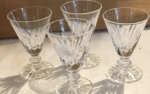 (4) Vintage WATERFORD CRYSTAL Eileen Cut Cordial/ Shot Glasses- 3”