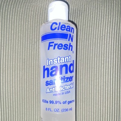 Clean N Fresh Instant Hand Sanitizer Antibacterial 62% Alcohol Clear 8 fl oz