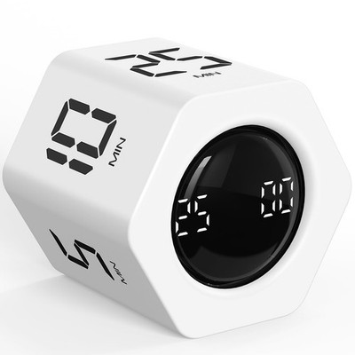 Rotating Pomodoro Timer 5, 25, 10 30,60 Mins Preset Stopwatch, Desk Flip Prod...