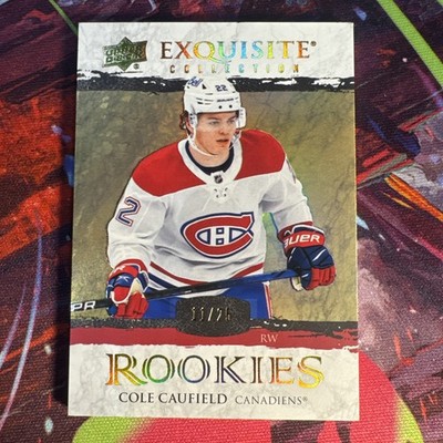 2021-22 UD Exquisite Gold Spectrum Cole Caufield Rookie /25 - CANADIENS