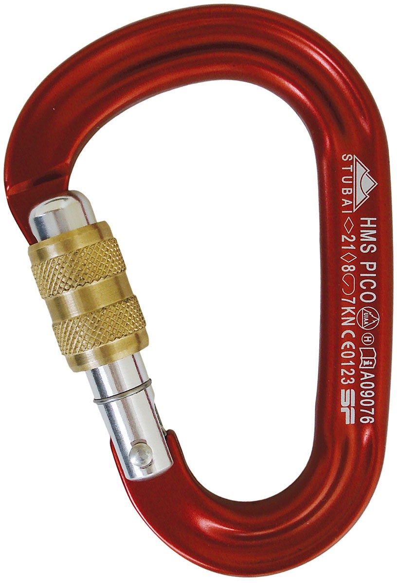 Карабин Stubai Pico Mini HMS - Легкий алюминиевый затвор с латунным затвором компактный 3390₽