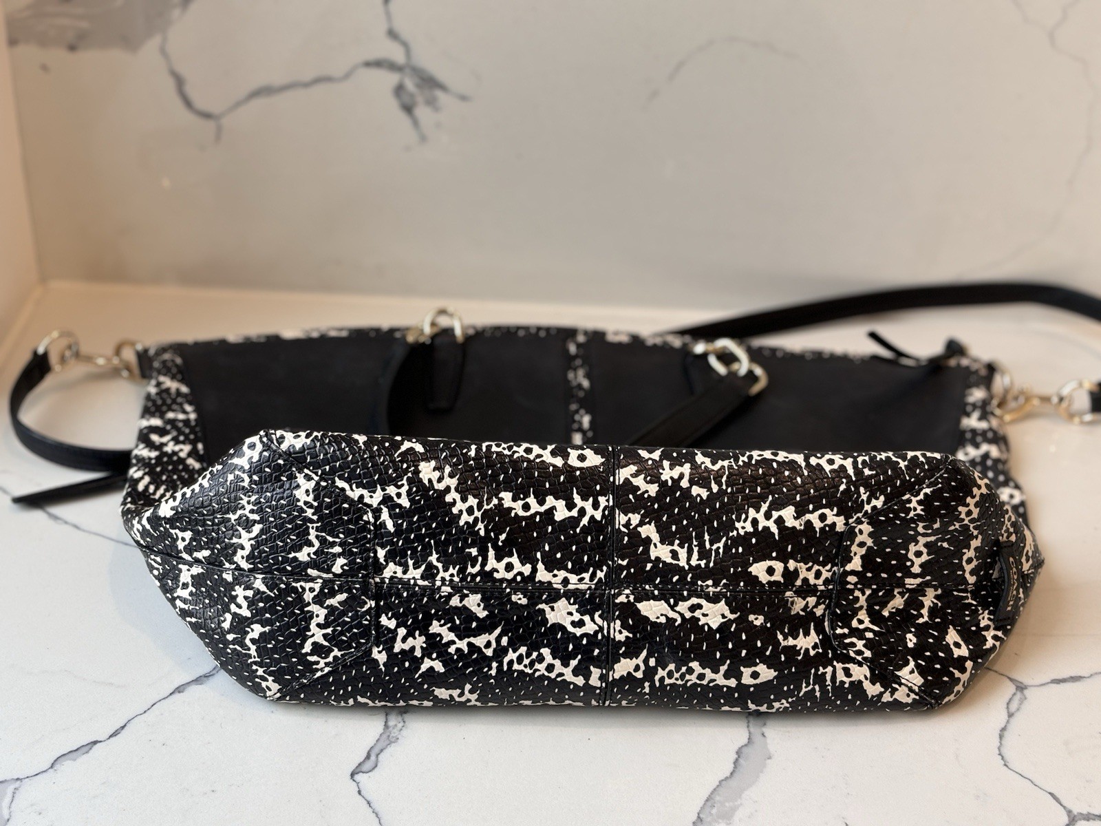 Chic Coach Bleecker Cooper Satchel, Python Emboss… - image 6