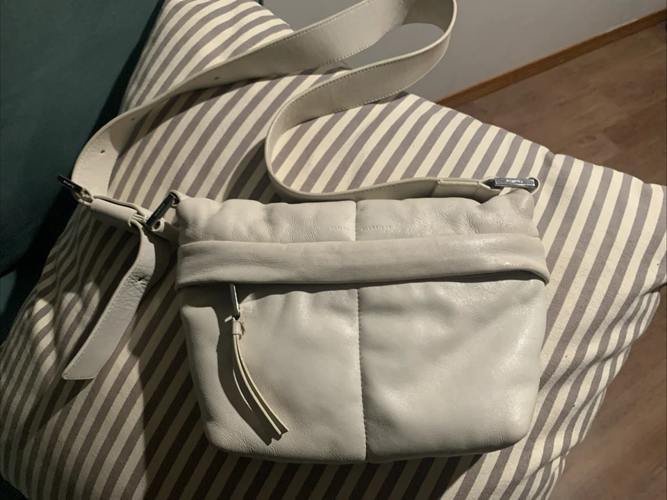 Bolso Bandolera de Cuero AllSaints Colette Blanco - Nuevo con Etiquetas Foto 4 de 4