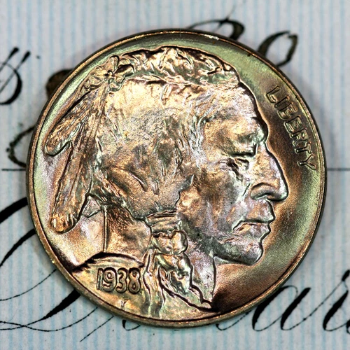 * 1938-D * PRISITNE+ GEM BU MS BUFFALO NICKEL * FROM ORIGINAL COLLECTION