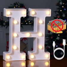 Rechargeable LED Letter Lights Sign Marquee Light Up Letters Sign for Night Ligh