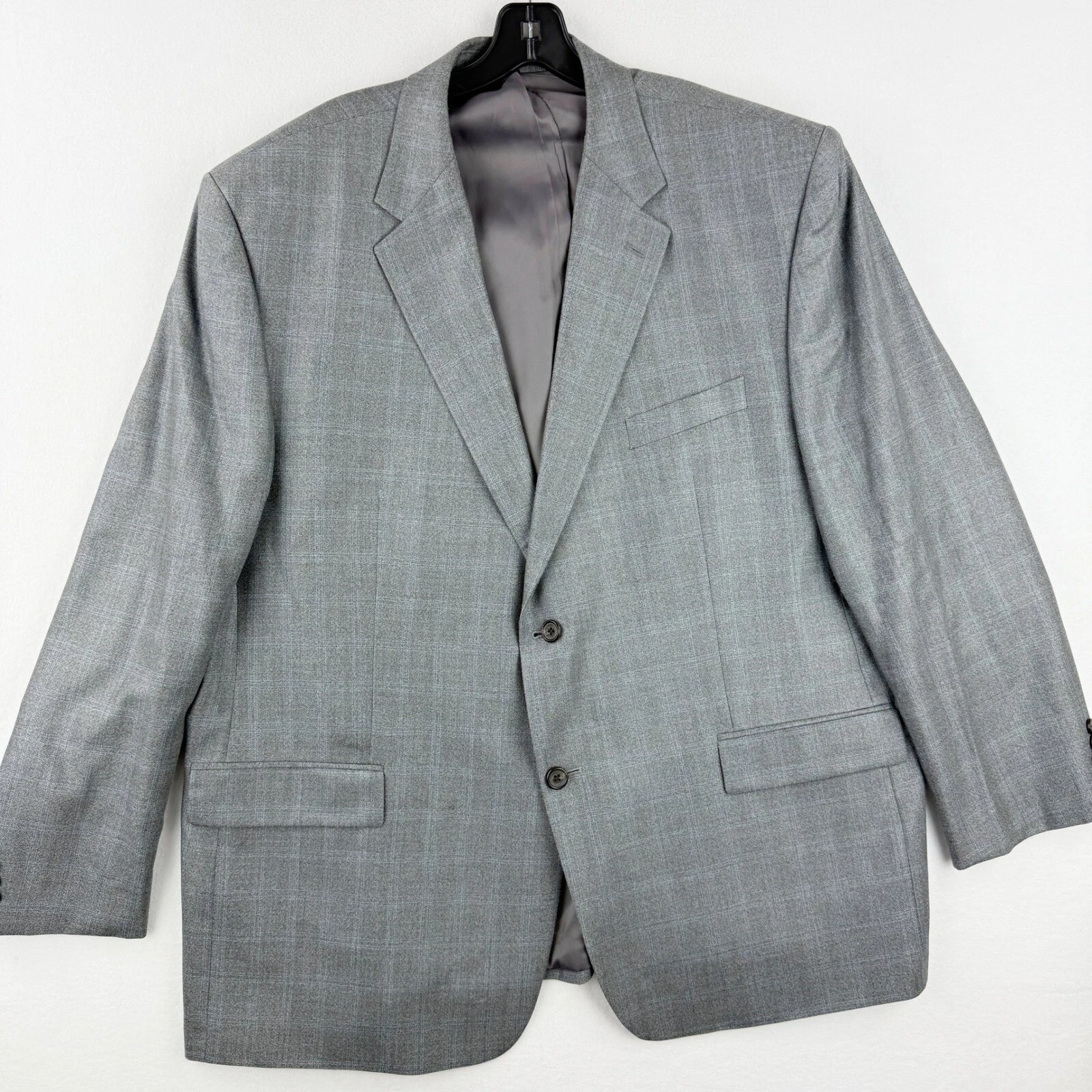Ralph Lauren Mens Suit Jacket Size 48R Mens Gray Tweed Silk Wool Blend