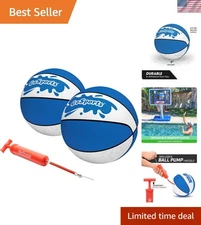 Durable Size 6 Water Basketballs 2-Pack with Ball Pump | Infuse Pool Parties