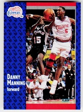 Danny Manning, 1991-92 Fleer, #92, Los Angeles Clippers,