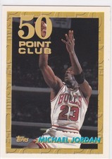 MICHAEL JORDAN Chicago Bulls 1993 Basketball Card TOPPS 50 POINT CLUB