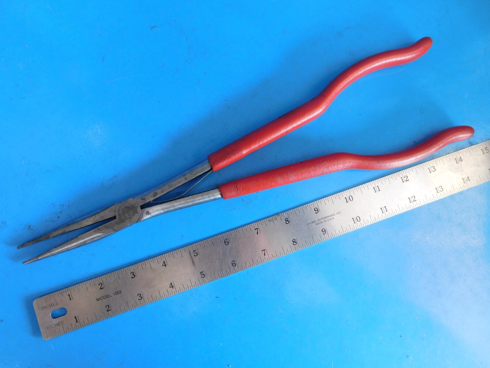 USED, SNAP ON TOOLS " 15 IN." LONG REACH NEEDLE NOSE PLIERS, PART ...