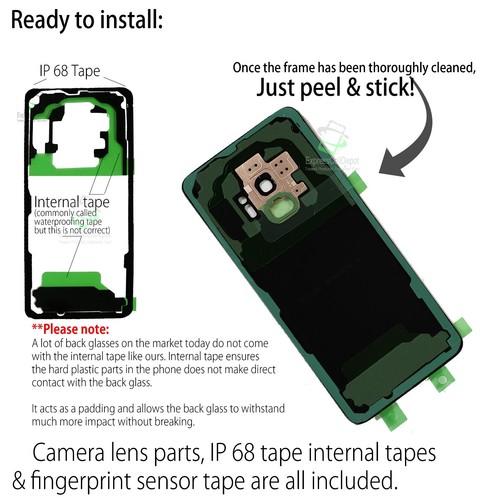 Remplacement de verre arrière transparent transparent + ruban IP68 pour Samsung Galaxy S23U ~ S8 - Photo 42 sur 225