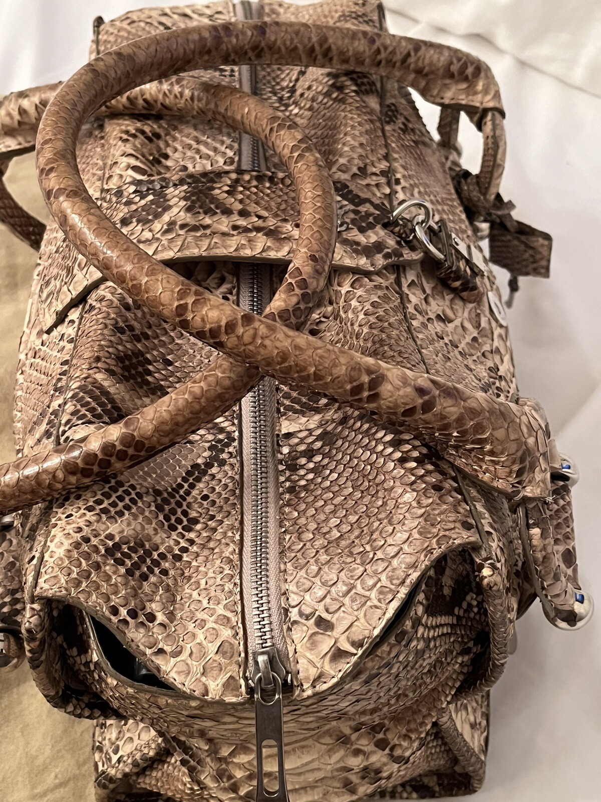 Burberry Limited Edition Python Design Leather La… - image 5