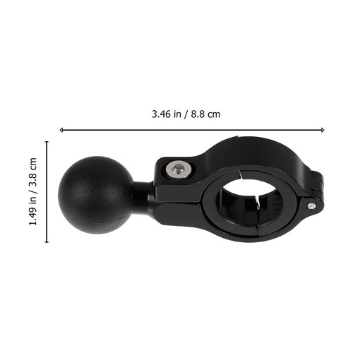 Ball Head Bracket Motorcycle Handlebar Clamp Base Mount Adjustable Aluminium - Photo 12 sur 12